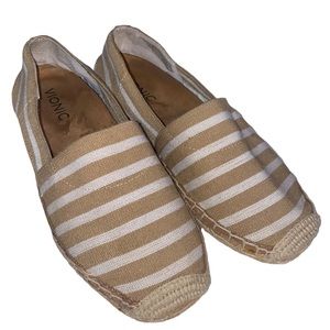 Vionic Coastal Valeri Striped Espadrille Flats
